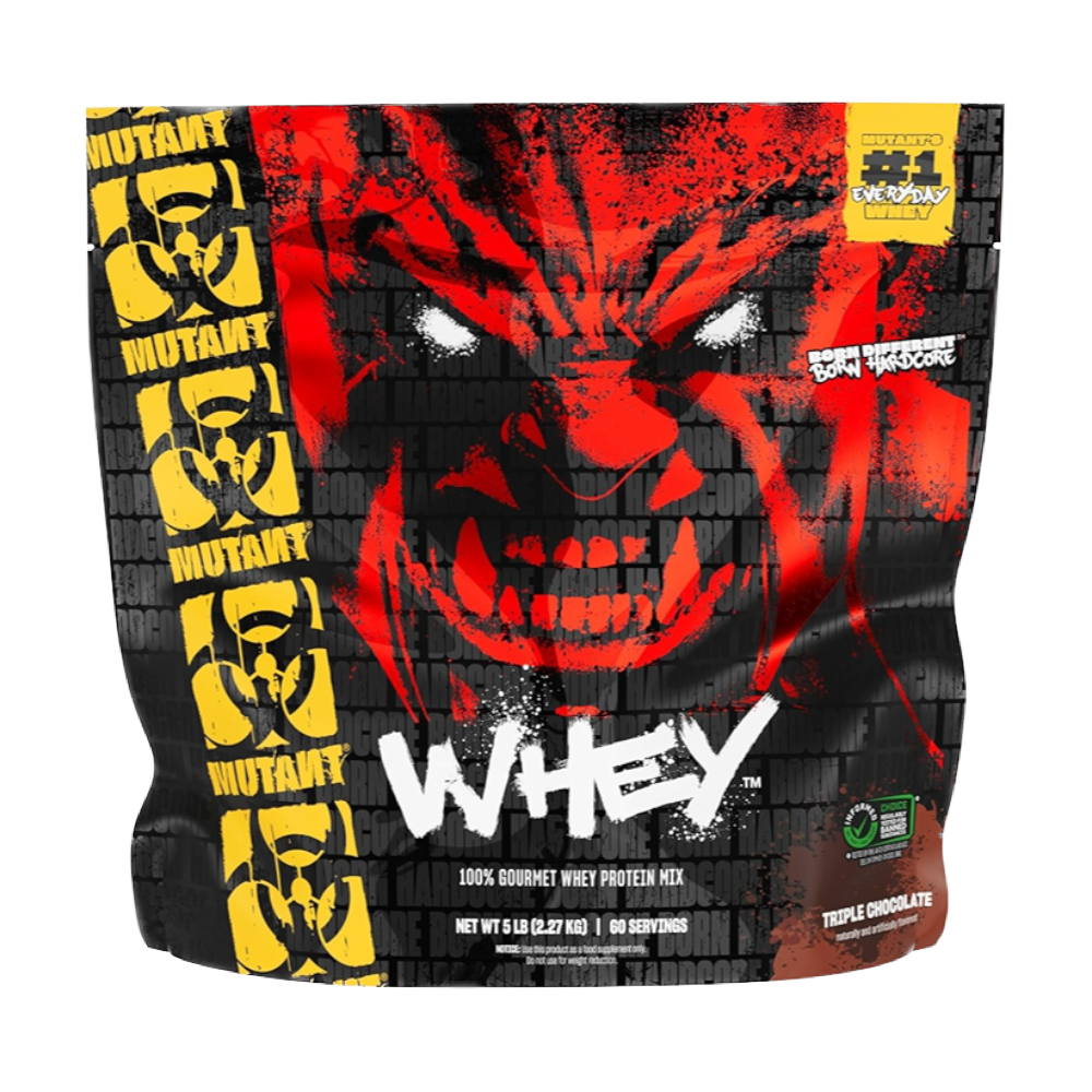 Proteína Mutant Whey 5lbs sabor Triple Chocolate - Suplemento de suero de leche para recuperación muscular
