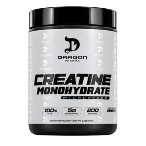 Tarro de creatina Dragon Pharma Creatine Unflavored de 1000g y 200 servicios