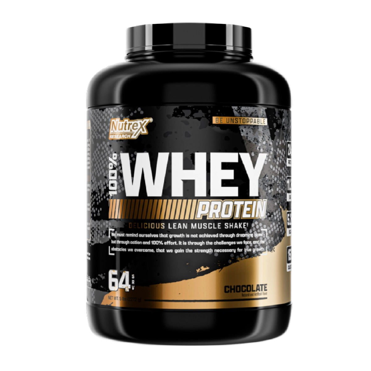 Proteina de suero Nutrex 100 Whey Protein Chocolate 5 lbs 64 servicios