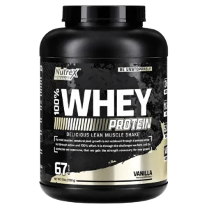 Proteina de suero Nutrex 100 Whey Protein Vanilla 5 lbs 67 servicios