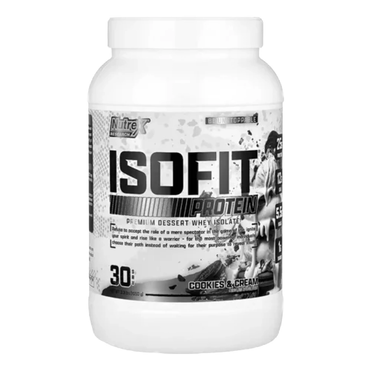 Proteina aislada Nutrex ISOFIT Cookies and Cream 30 servicios